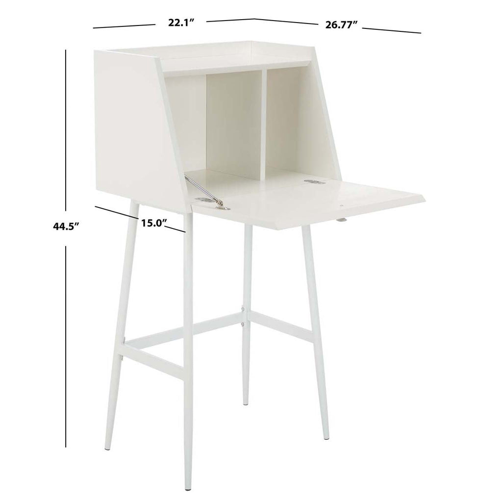 Safavieh Xander Modern Secretary Desk - White/White