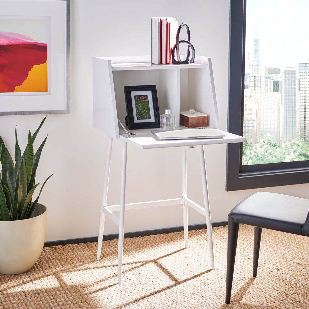 Safavieh Xander Modern Secretary Desk - White/White