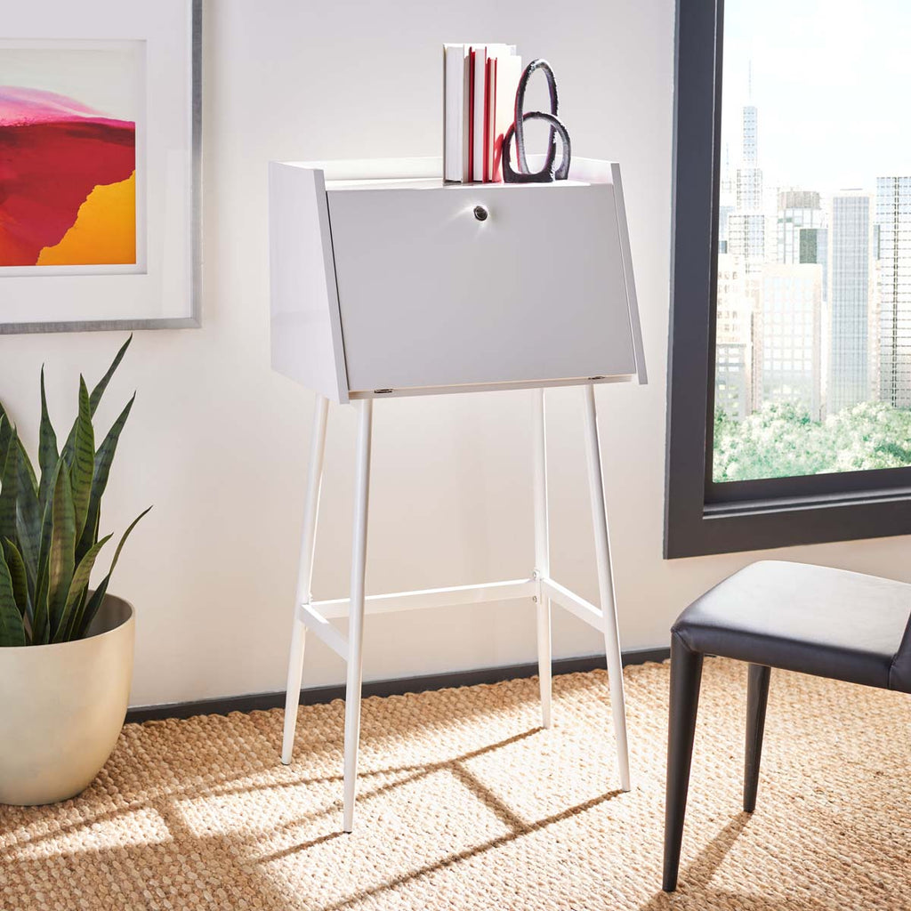 Safavieh Xander Modern Secretary Desk - White/White