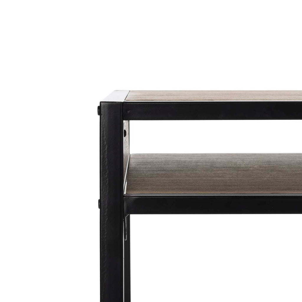 Safavieh Alan 1 Shelf Desk With Drawer - Rustic Brown/Black