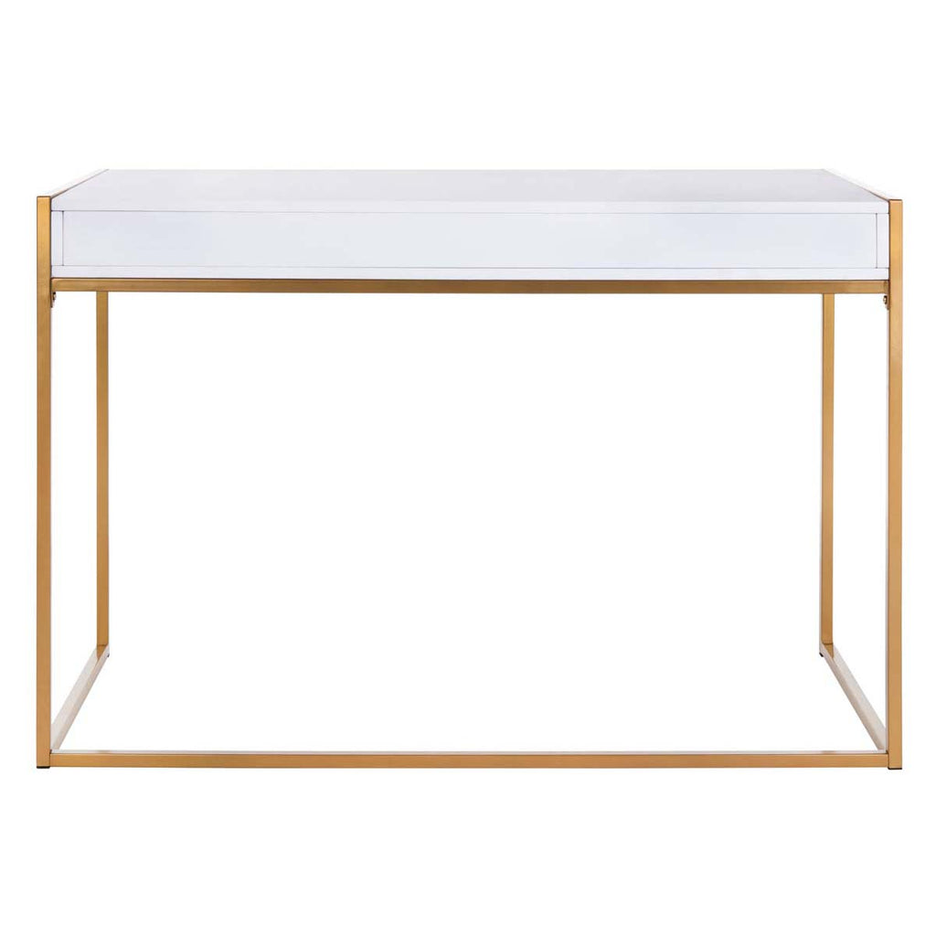 Safavieh Elodie 1 Drawer Desk - White/Gold