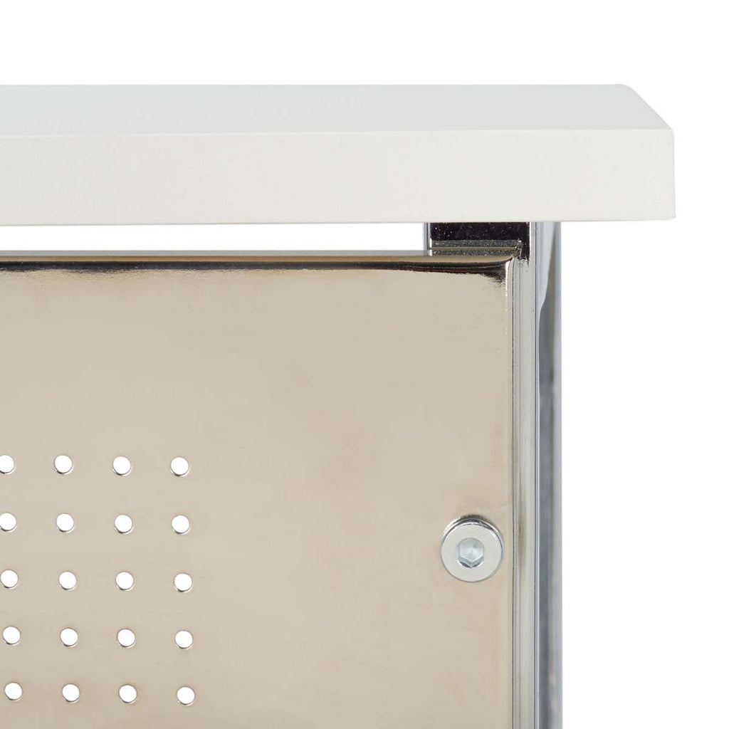 Safavieh Hayden 3 Shelf Standing Desk - White/Chrome