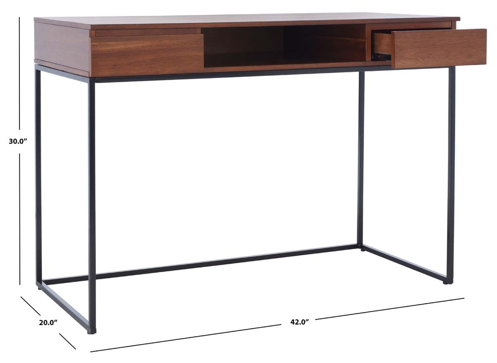 Safavieh Alric Desk - Walnut / Black