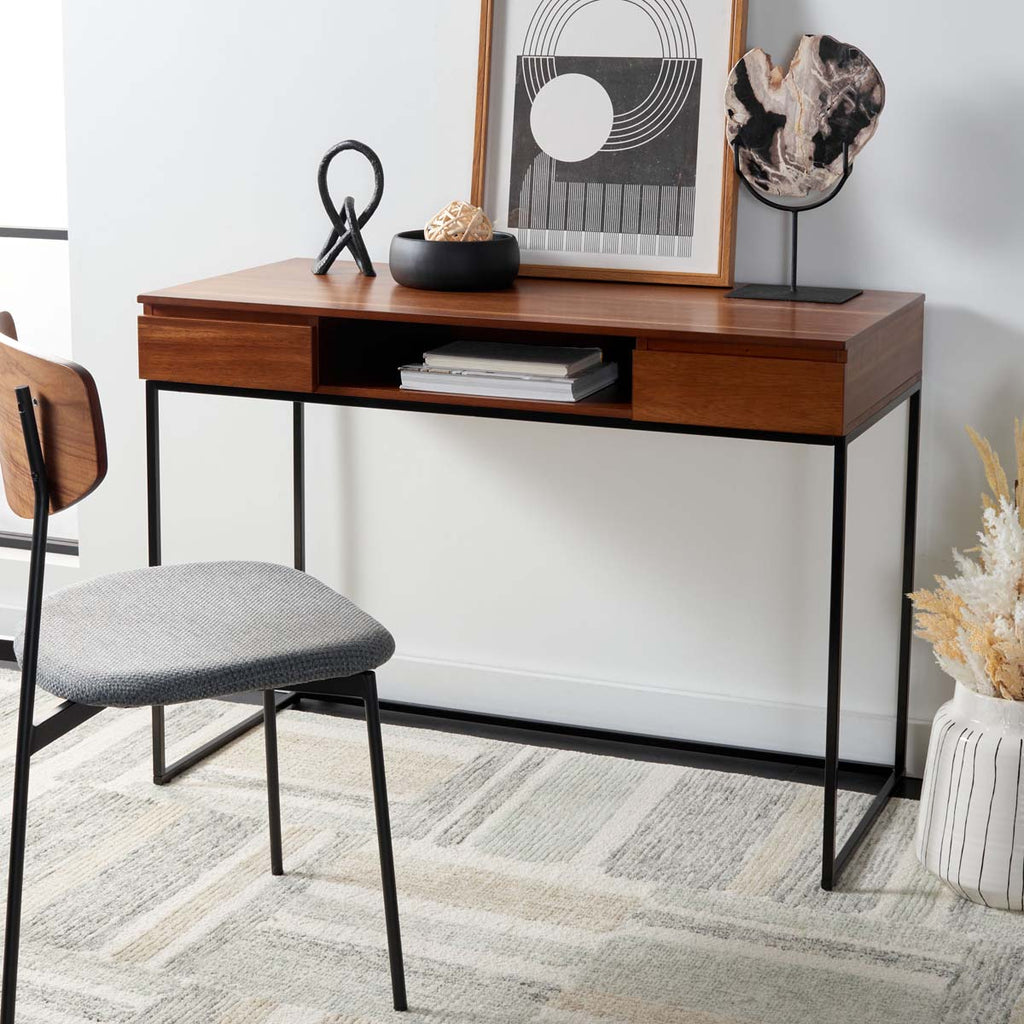 Safavieh Alric Desk - Walnut / Black