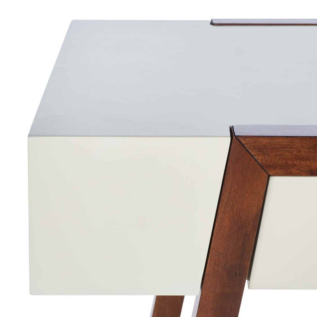 Safavieh Marwood Desk - White / Brown