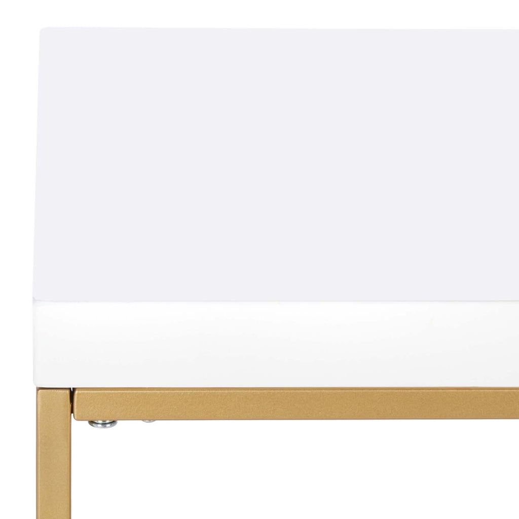 Safavieh Cass Desk - White / Gold