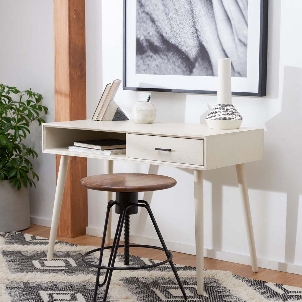 Safavieh Remy 1 Drawer Writing  Desk -Distressed White