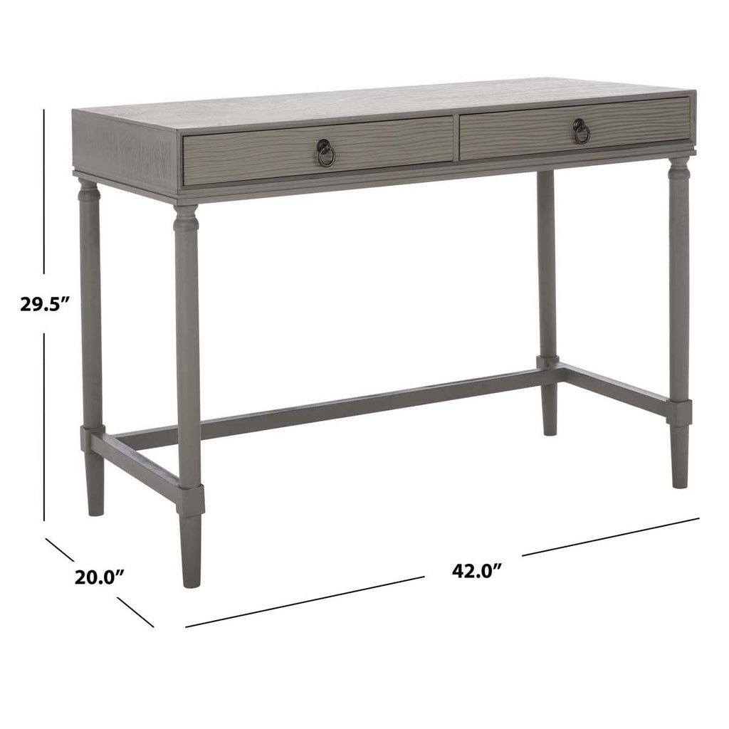 Safavieh Aliyah 2 Drawer Desk - Distressed Grey