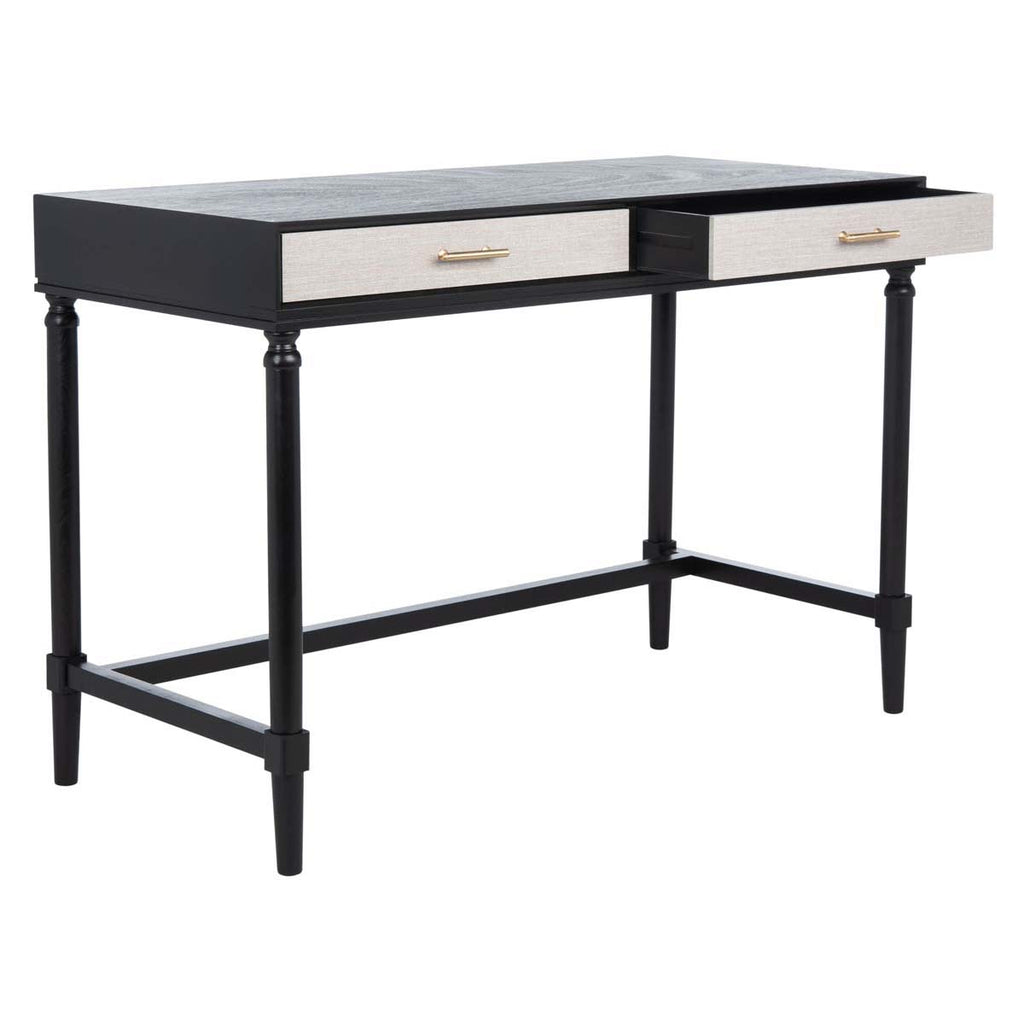 Safavieh Takita 2 Drawer 2 Tone Desk - Black / Natural