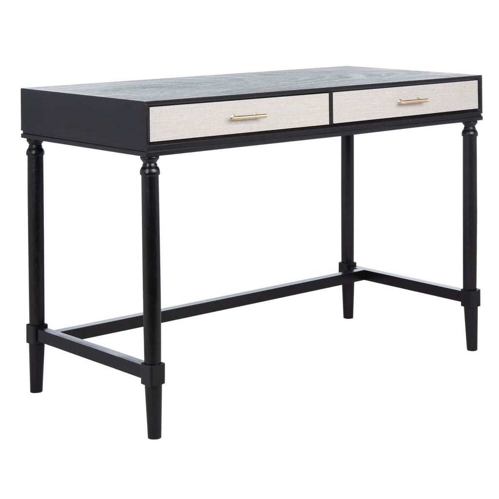 Safavieh Takita 2 Drawer 2 Tone Desk - Black / Natural