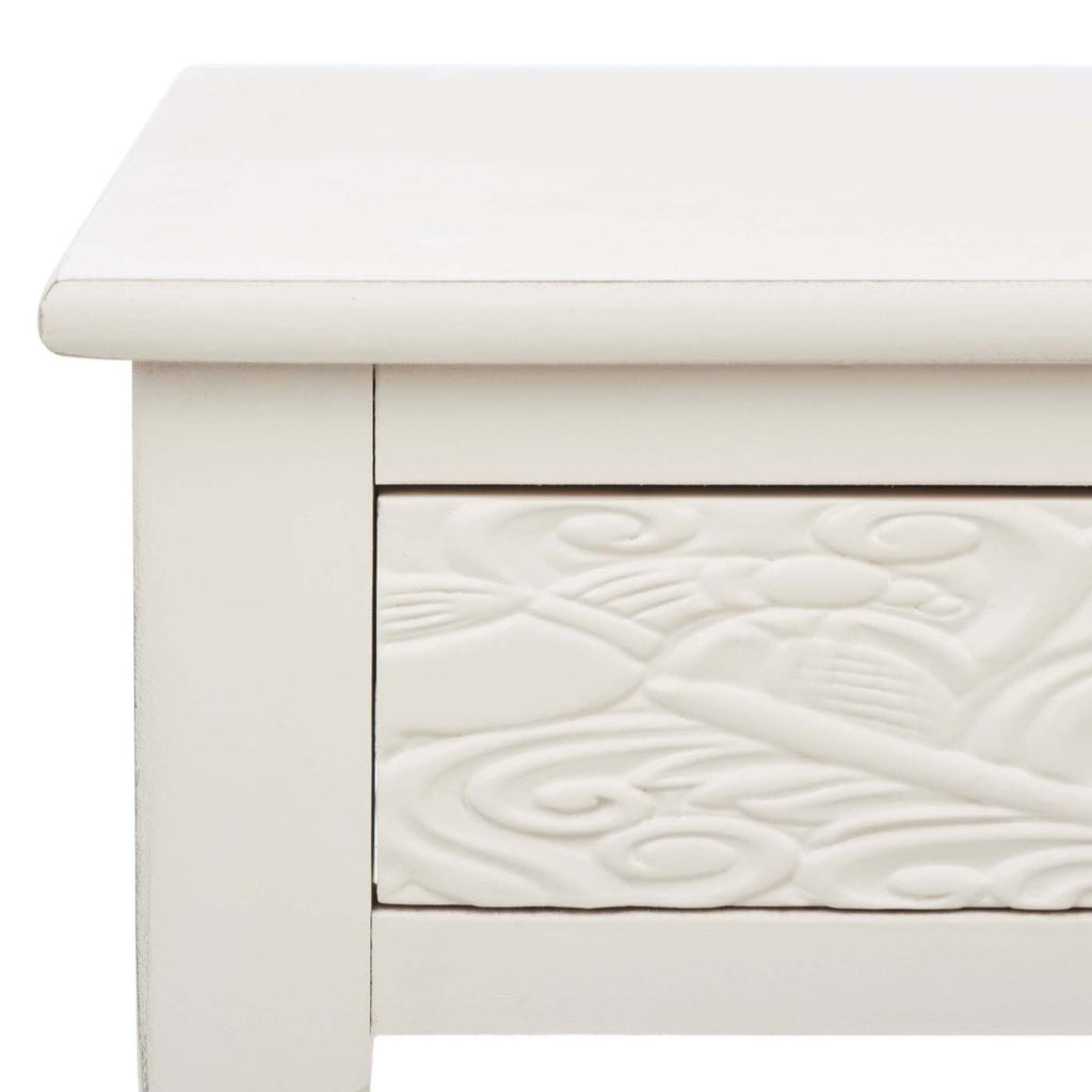 Safavieh Ryleigh 2 Drawer Desk - Distrssed White