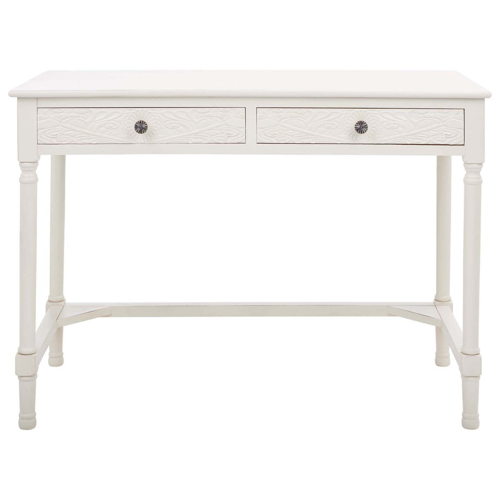 Safavieh Ryleigh 2 Drawer Desk - Distrssed White