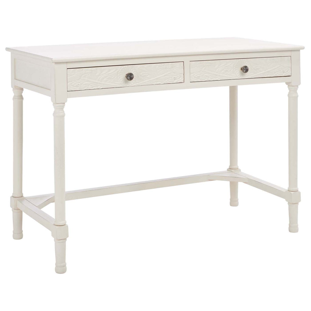 Safavieh Ryleigh 2 Drawer Desk - Distrssed White