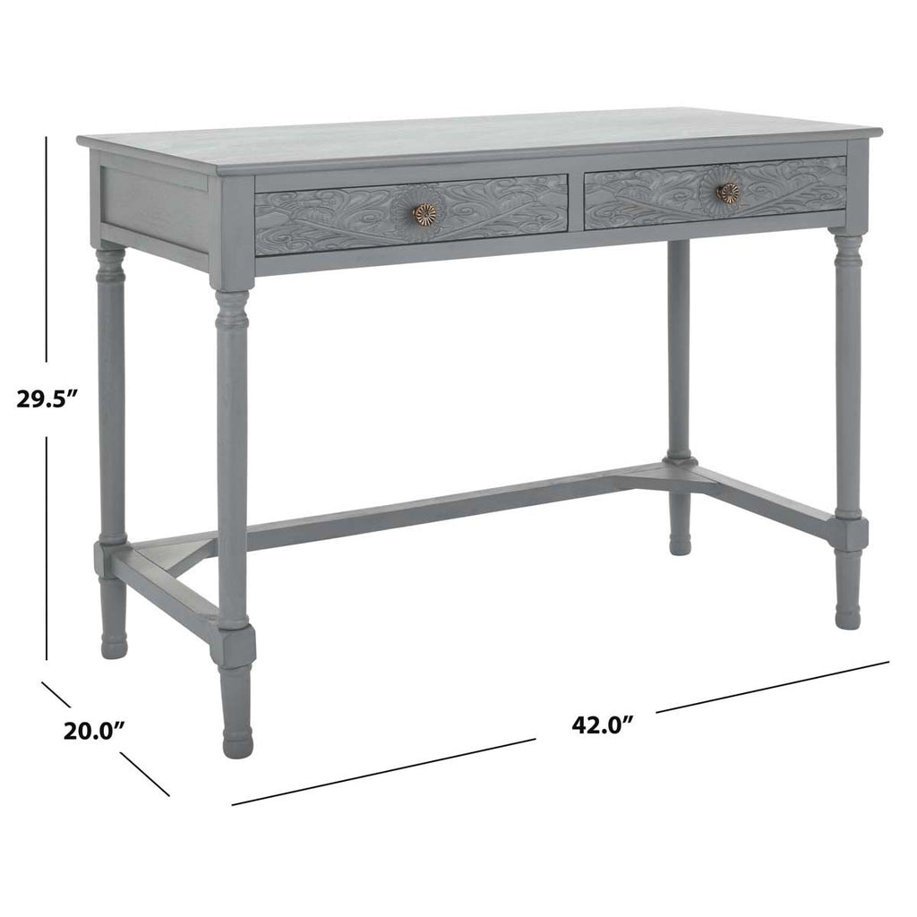 Safavieh Ryleigh 2 Drawer Desk - Distressed Grey