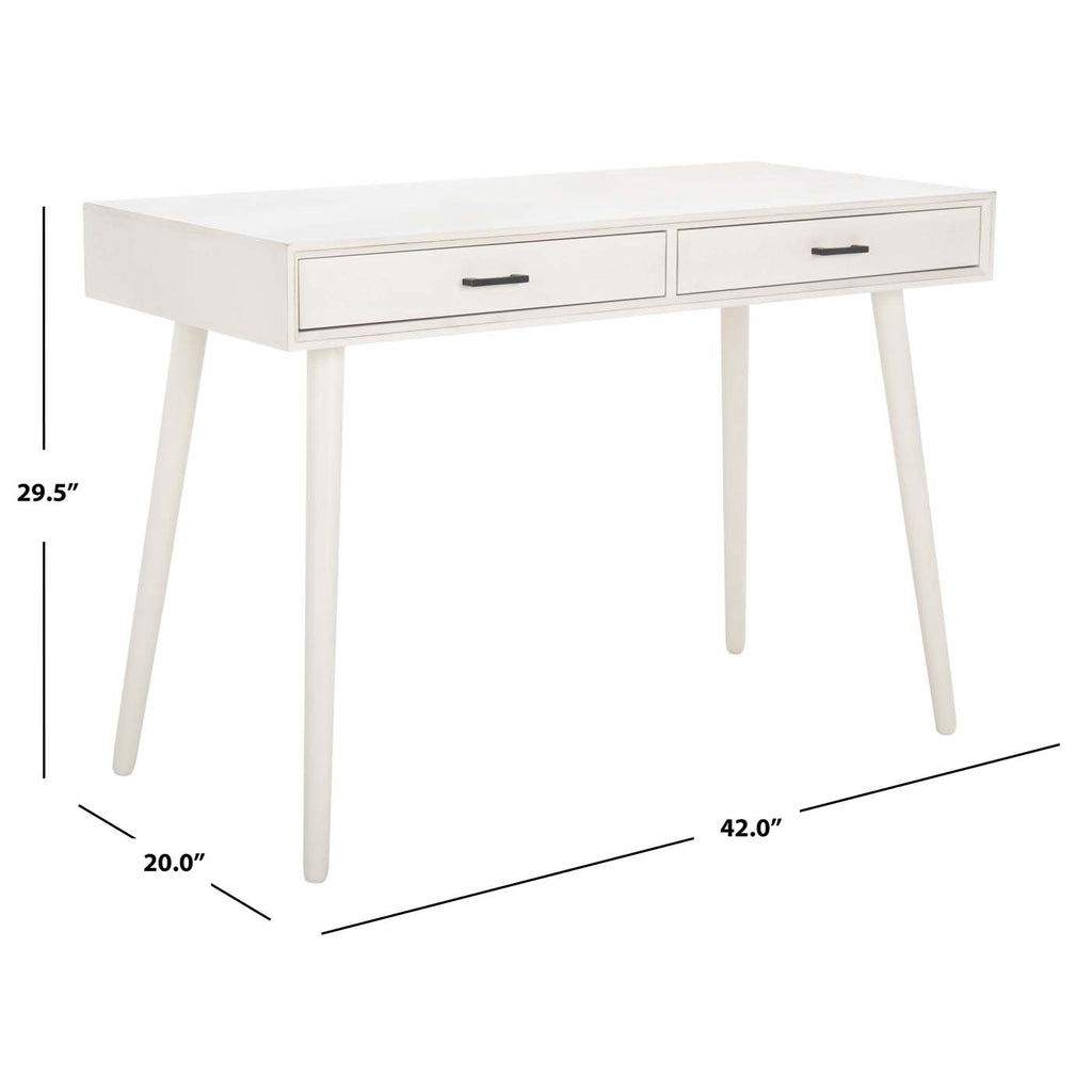 Safavieh O'Dwyer 2 Drawer Desk - Distrssed White