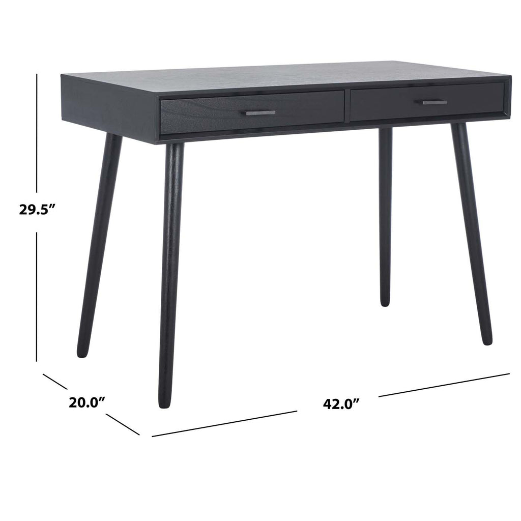 Safavieh O'Dwyer 2 Drawer Desk - Black