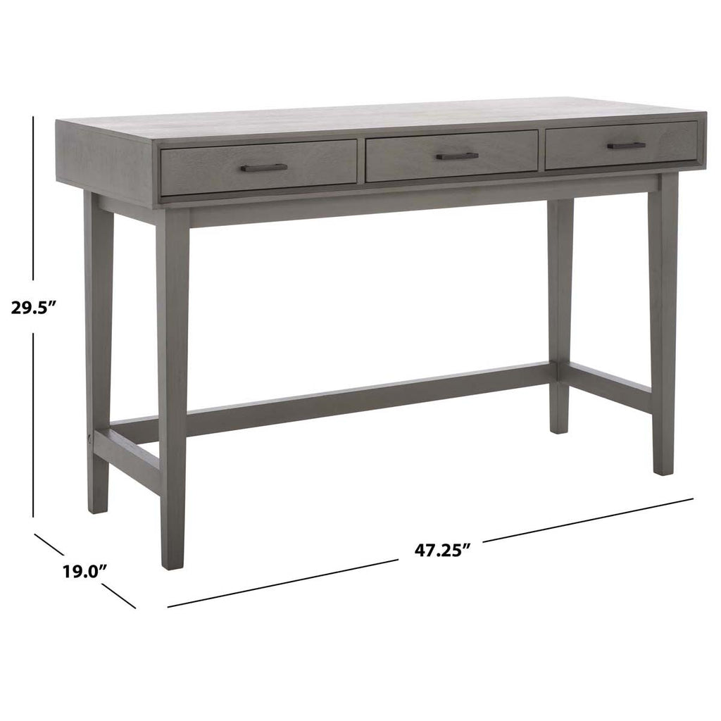 Safavieh Hawthorn 3 Drawer Desk - Distressed Grey