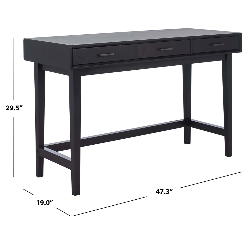 Safavieh Hawthorn 3 Drawer Desk - Black