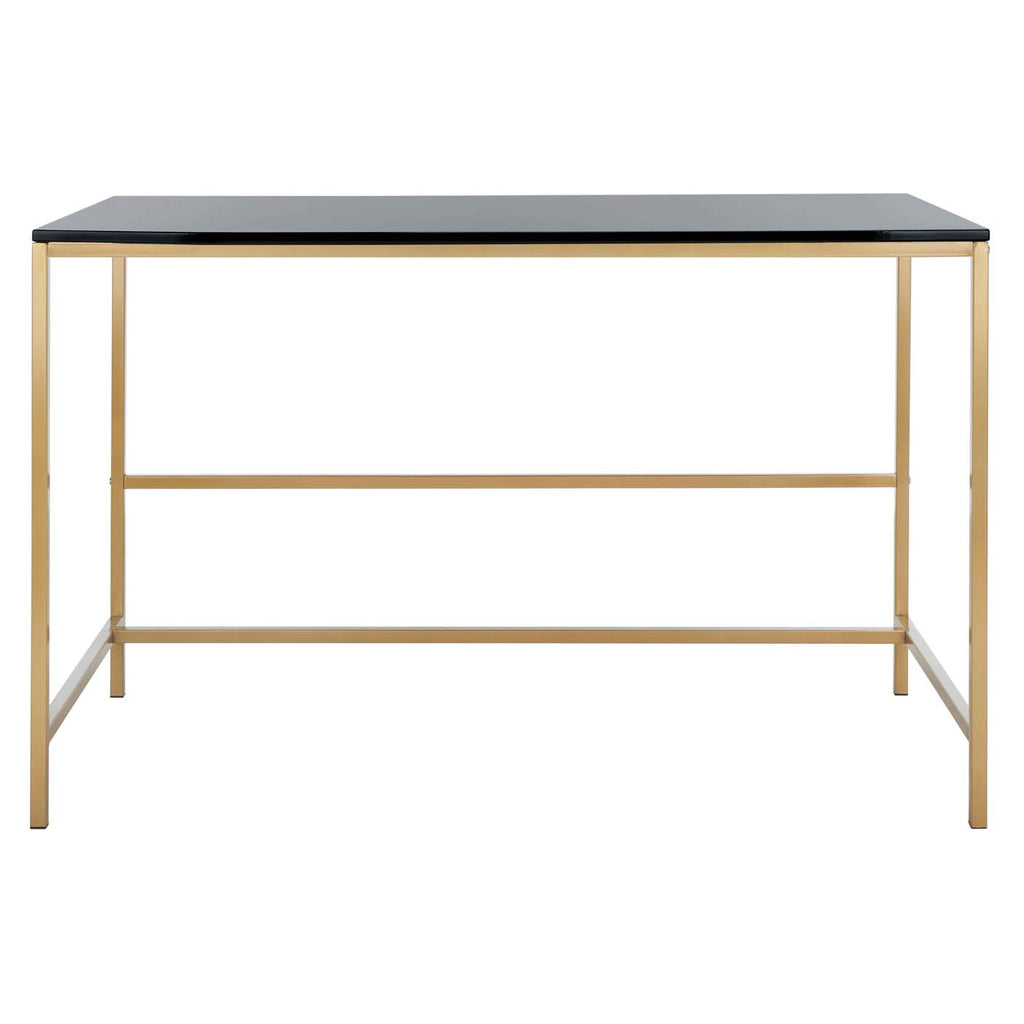 Safavieh Nova Glossy Wooden Desk - Black / Gold