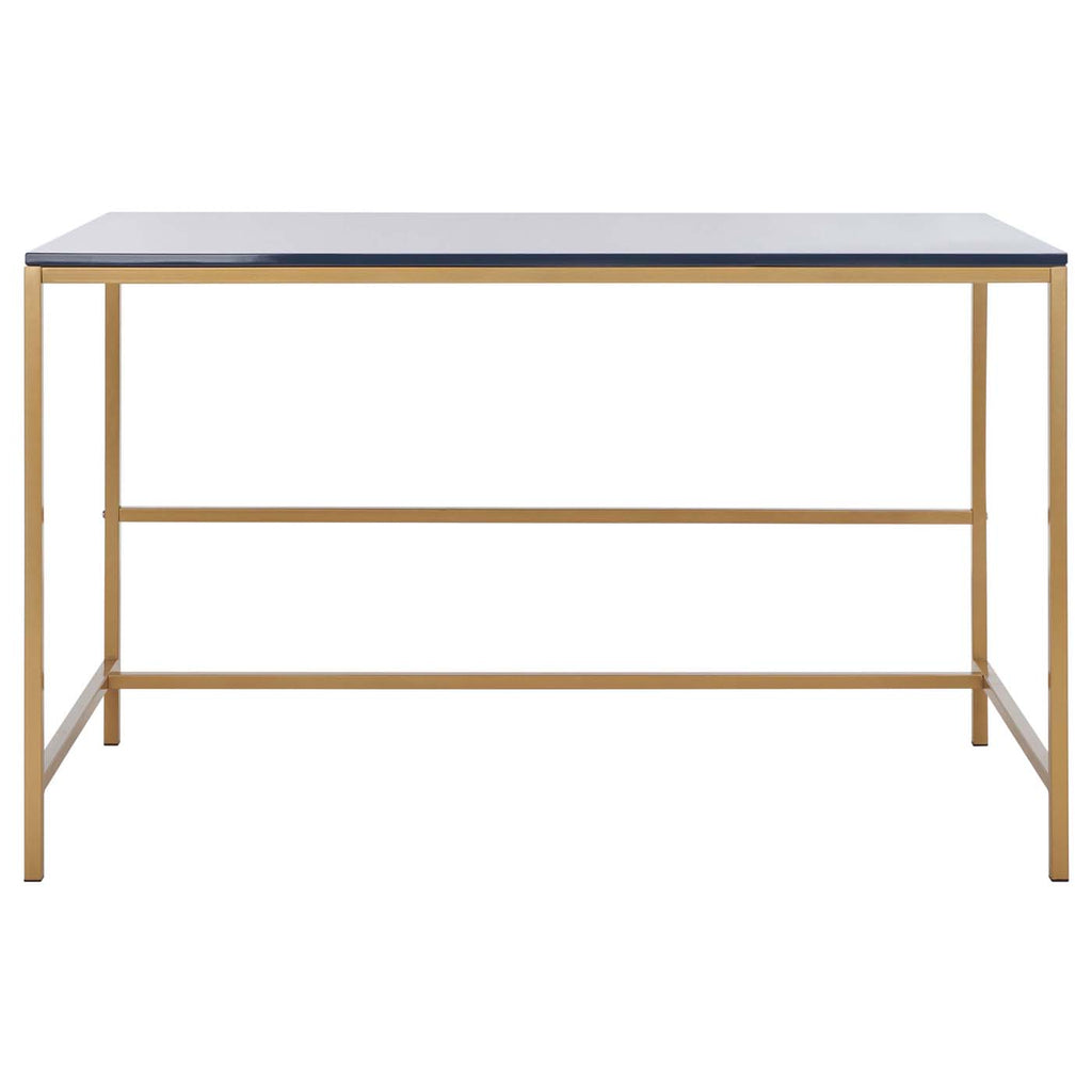 Safavieh Nova Glossy Wooden Desk - Navy / Gold