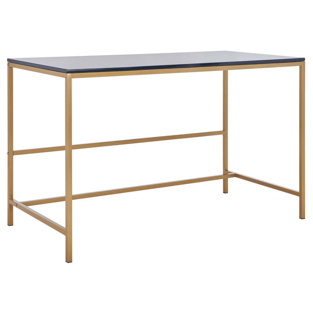 Safavieh Nova Glossy Wooden Desk - Navy / Gold