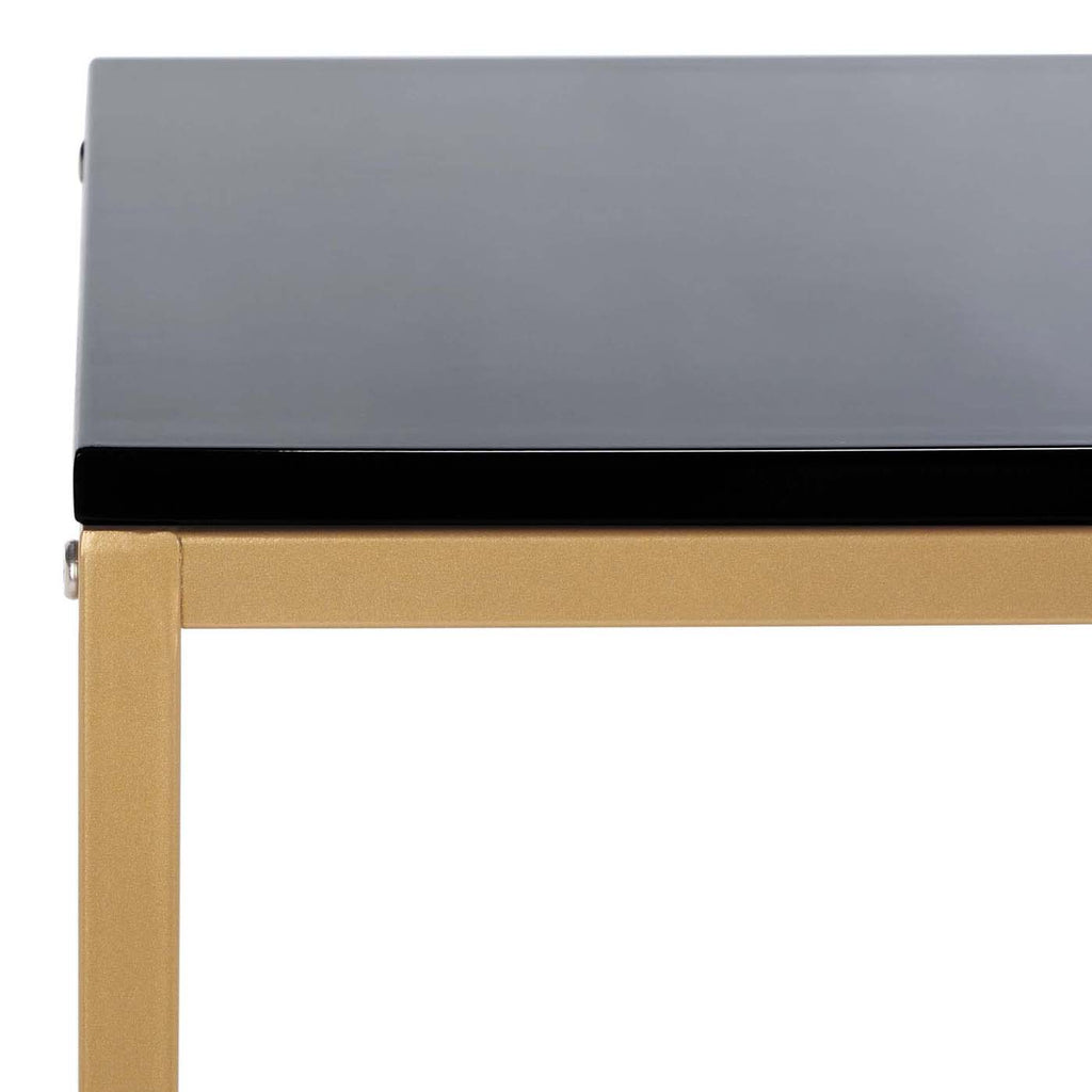 Safavieh Viv Glossy Wooden Desk - Black / Gold