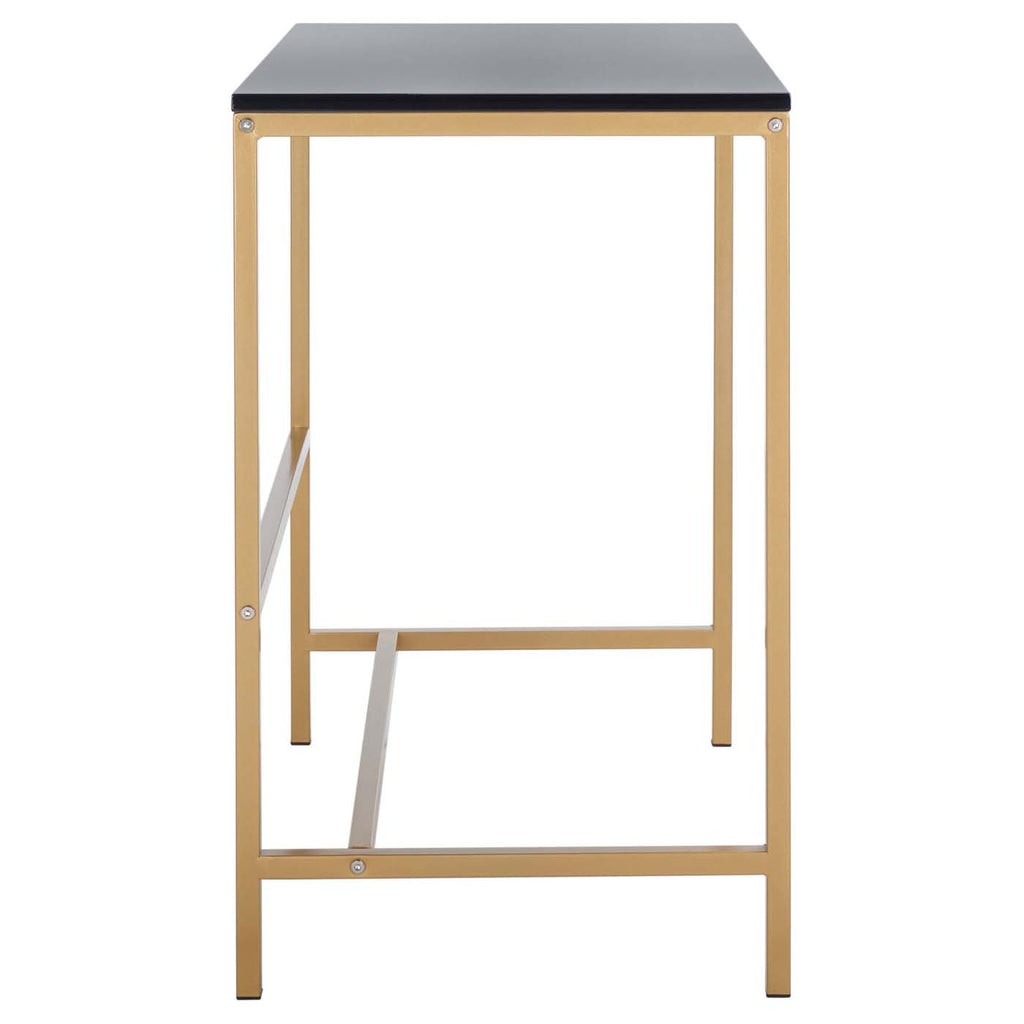 Safavieh Viv Glossy Wooden Desk - Black / Gold