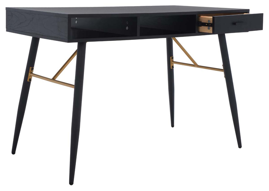 Safavieh Kerrigan 1 Drawer Wood Desk - Black