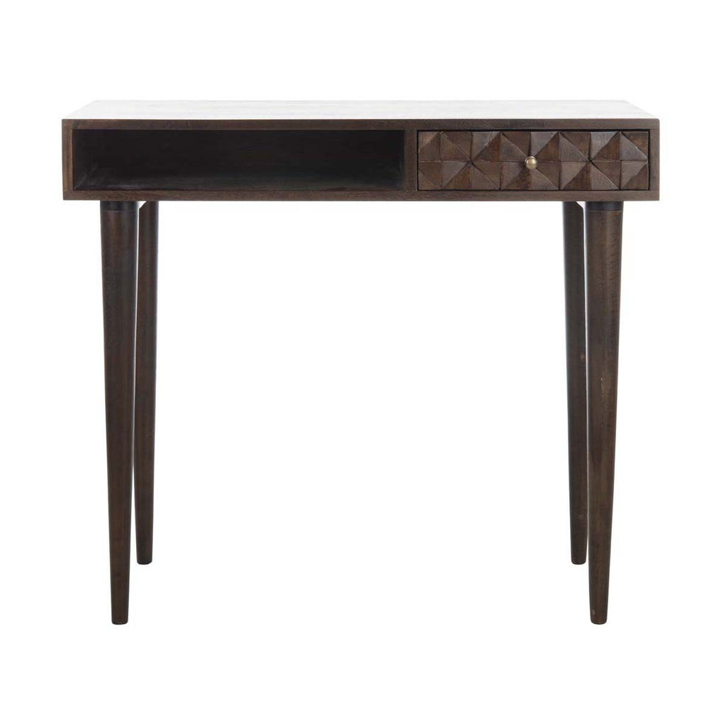 Safavieh Zinnia Desk - Walnut/Mango Wood