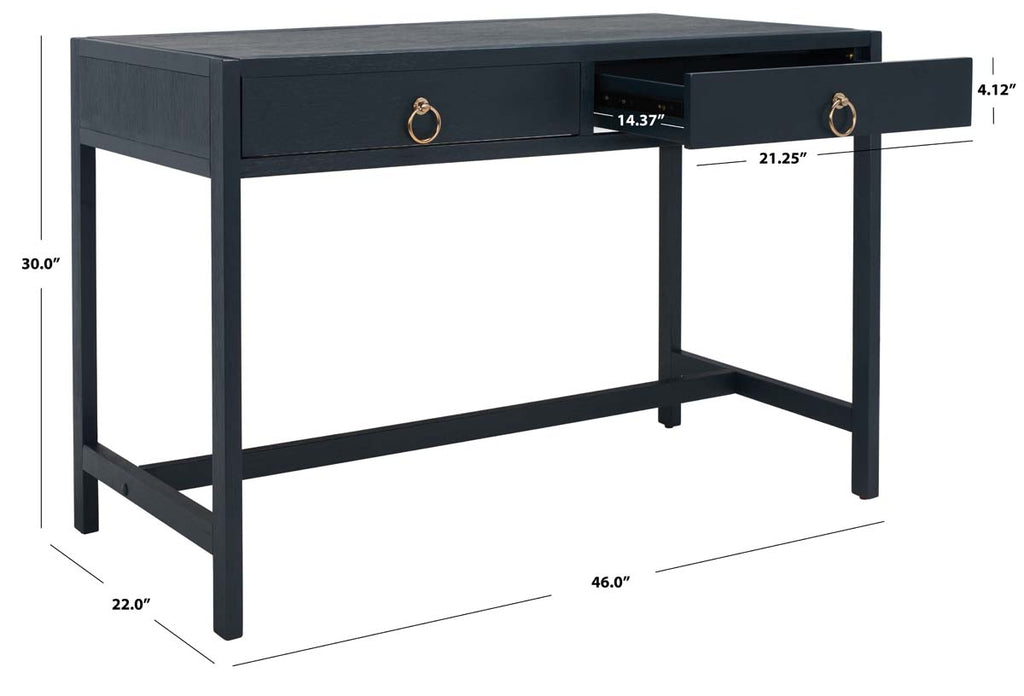 Safavieh Esther 2 Drawer Desk - Navy