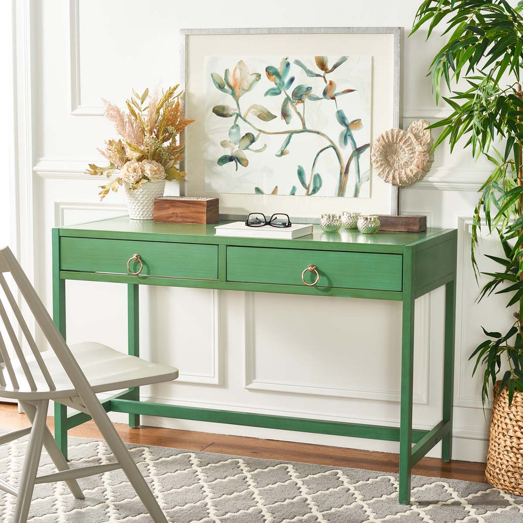 Safavieh Esther 2 Drawer Desk - Turquoise