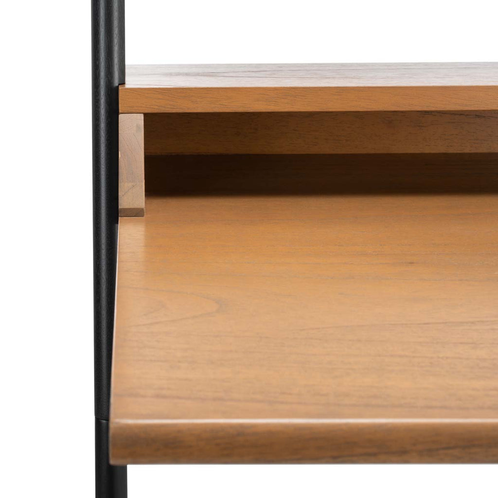 Safavieh Pamella 2 Shelf Leaning Desk - Natural / Charcoal