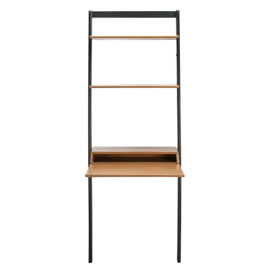 Safavieh Pamella 2 Shelf Leaning Desk - Natural / Charcoal