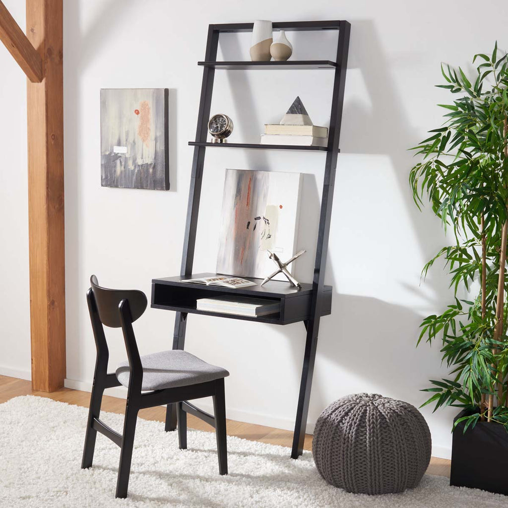 Safavieh Kamy 2 Shelf Leaning Desk - Black