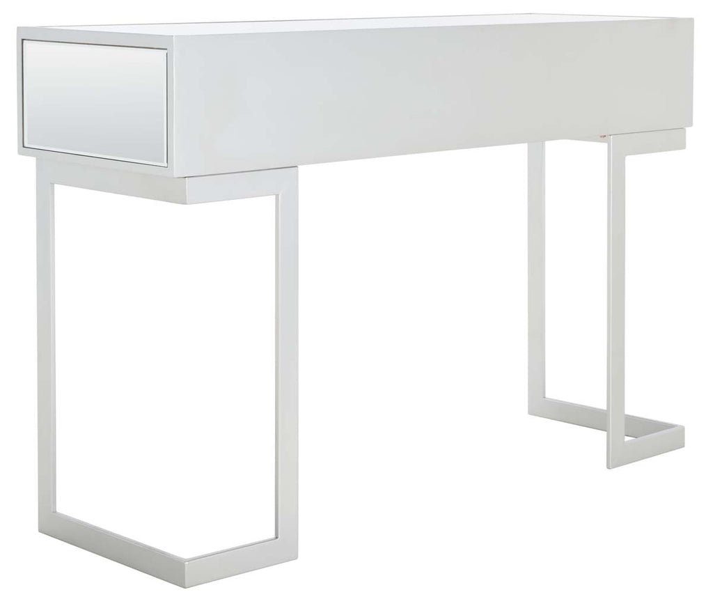 Safavieh Enzo 2 Drawer Mirrored Desk - Silver / Mirror