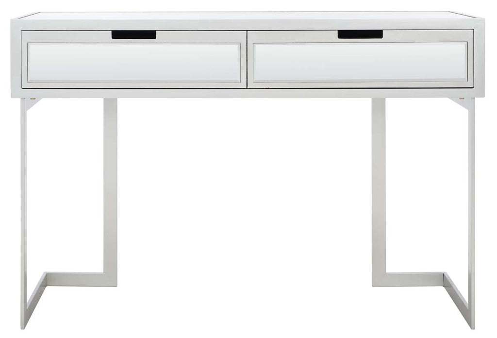 Safavieh Enzo 2 Drawer Mirrored Desk - Silver / Mirror