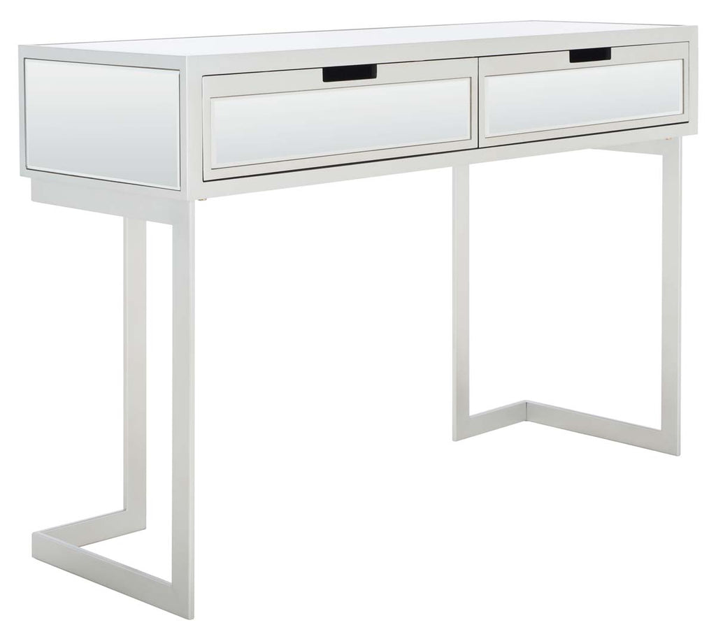 Safavieh Enzo 2 Drawer Mirrored Desk - Silver / Mirror