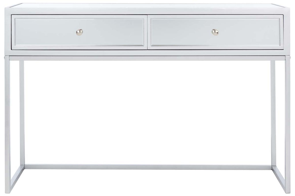 Safavieh Aster 2 Drawer Mirrored Desk - Silver / Mirror