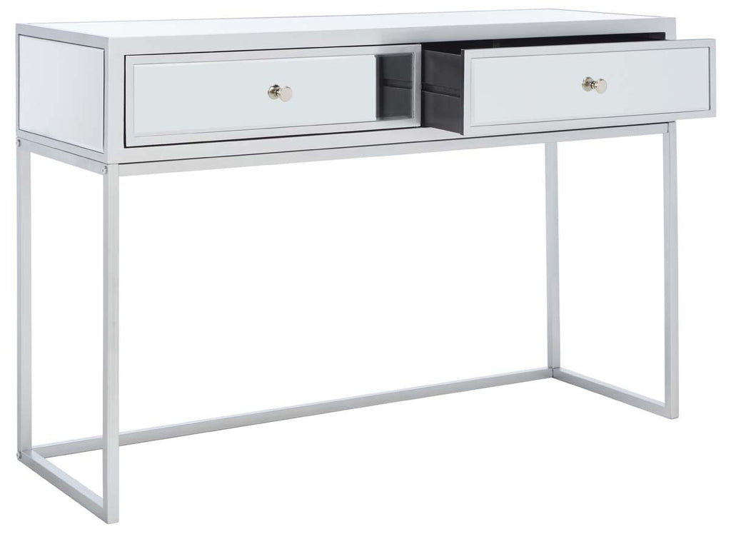 Safavieh Aster 2 Drawer Mirrored Desk - Silver / Mirror