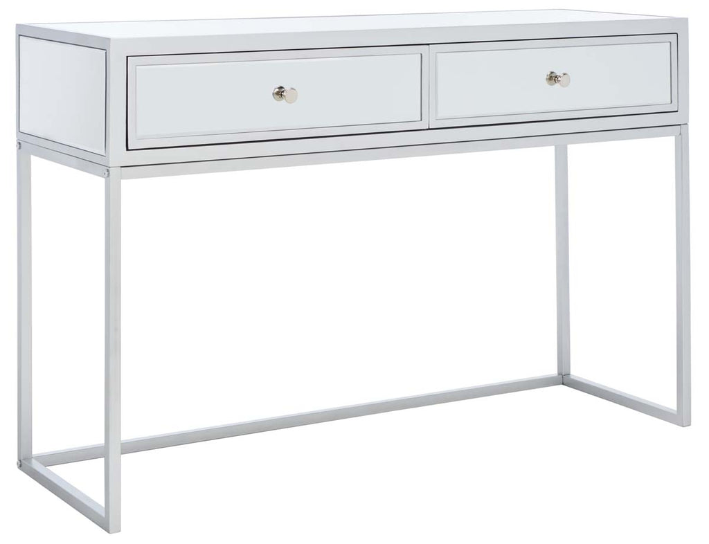 Safavieh Aster 2 Drawer Mirrored Desk - Silver / Mirror