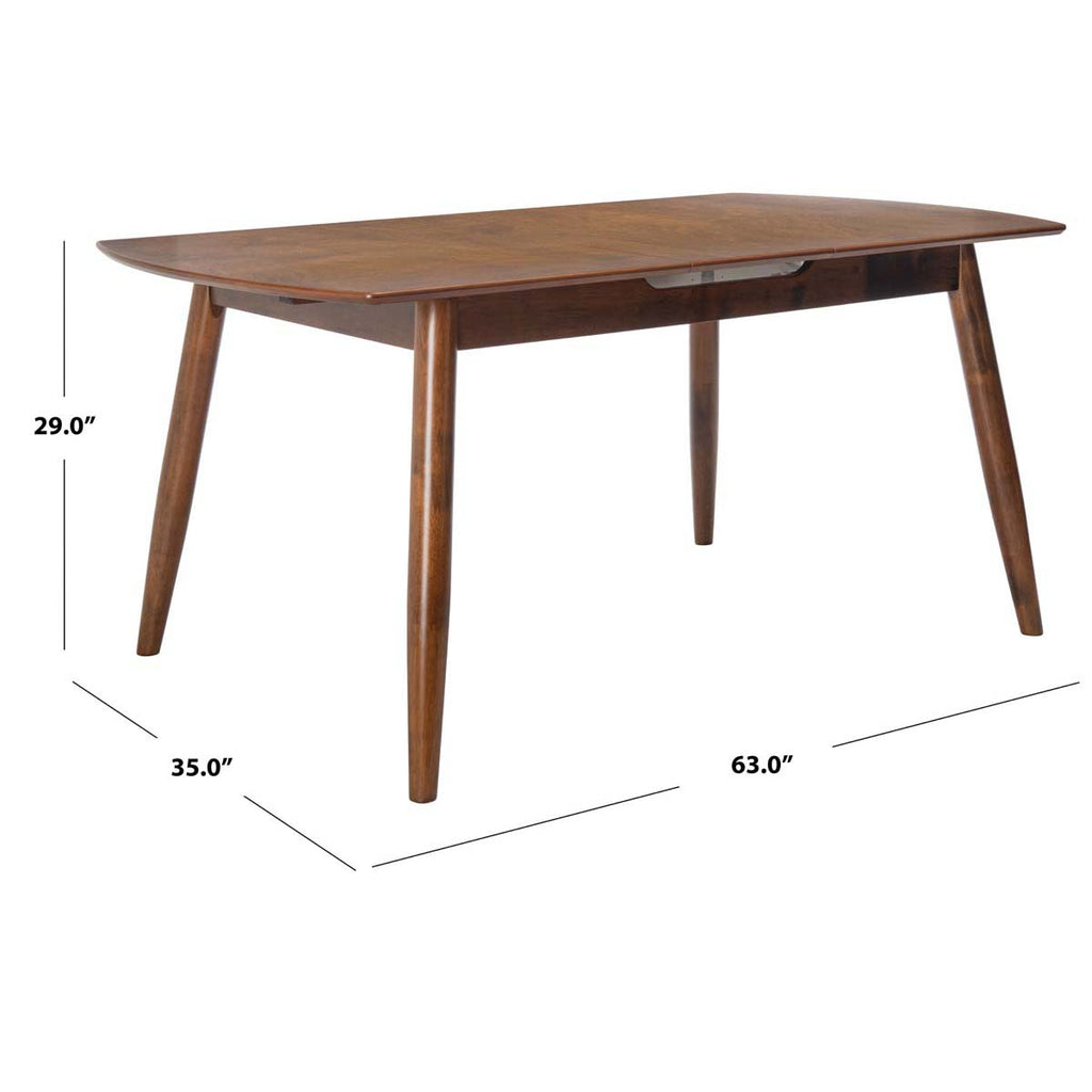 Safavieh Kyoga Auto Mechanism Extension Dining Table - Walnut