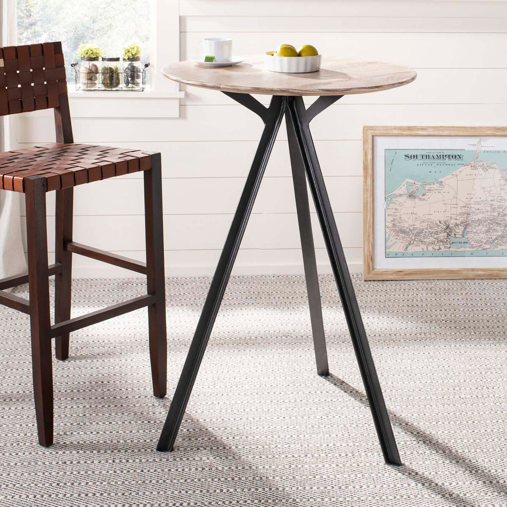 Safavieh Axel Tripod Pub Table - Grey Wash/Black