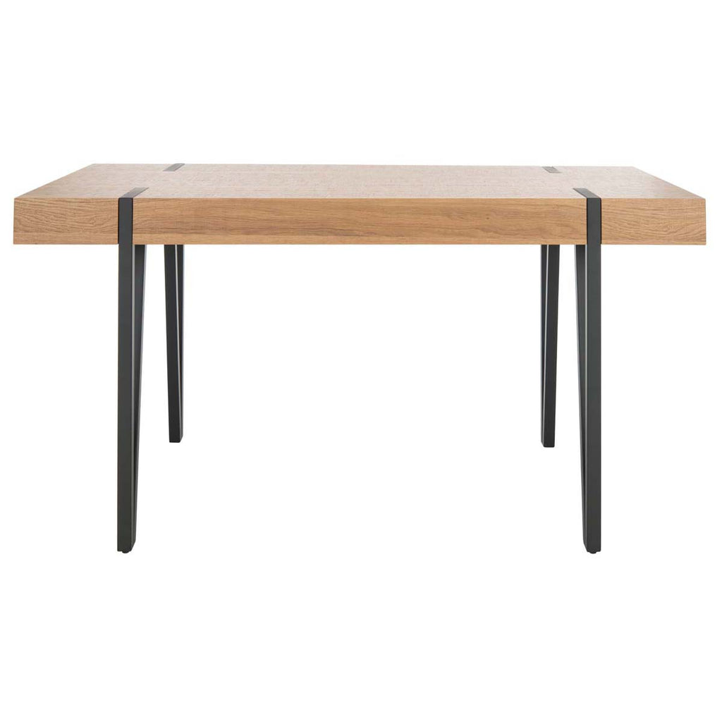 Safavieh Alyssa Dining Table - Natural Brown / Black Legs