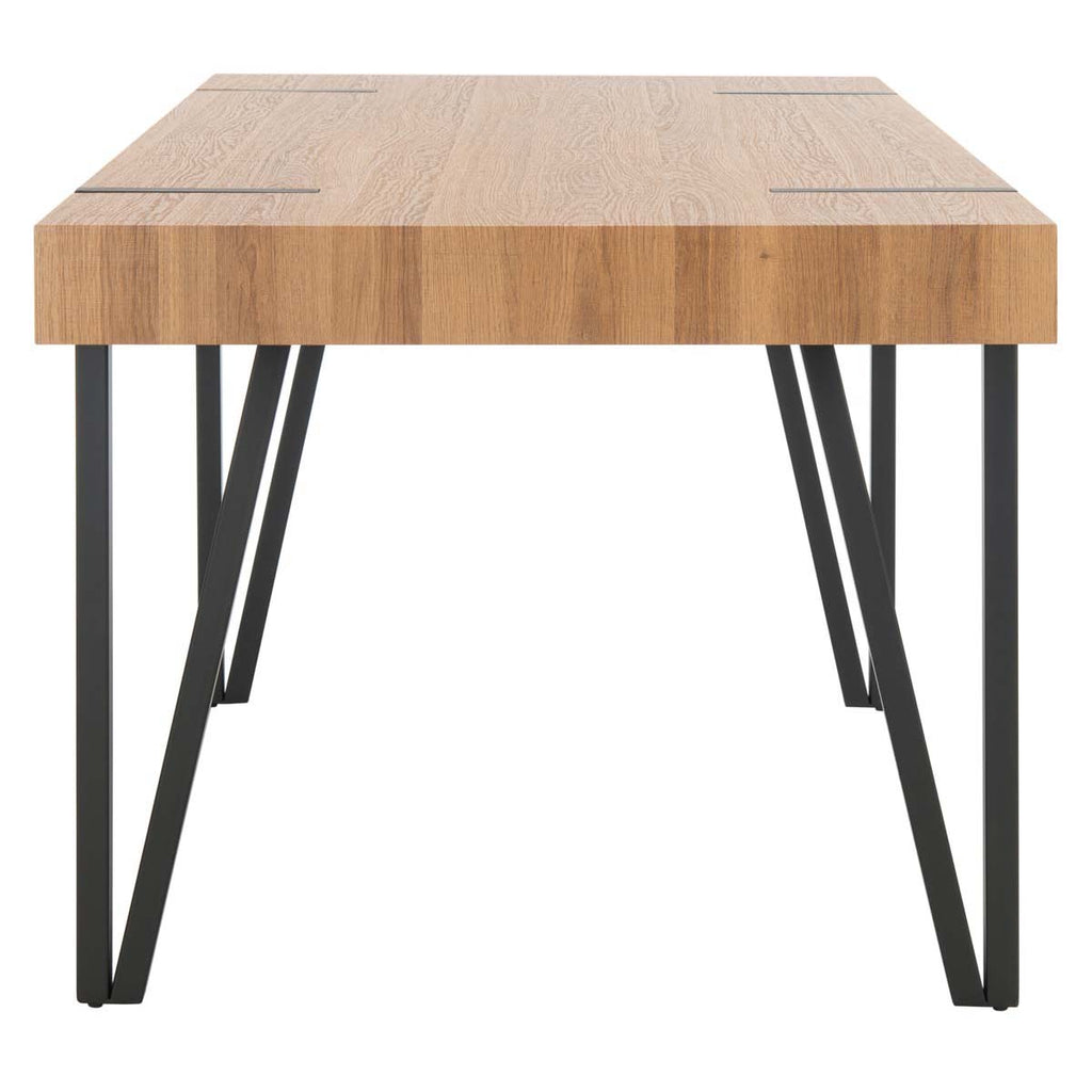 Safavieh Alyssa Dining Table - Natural Brown / Black Legs