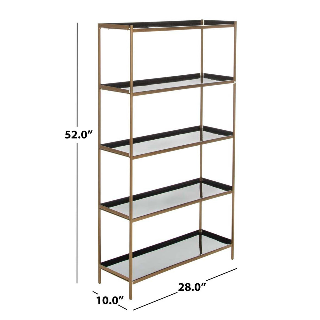 Safavieh Justine 5 Tier Etagere - Black/Brass