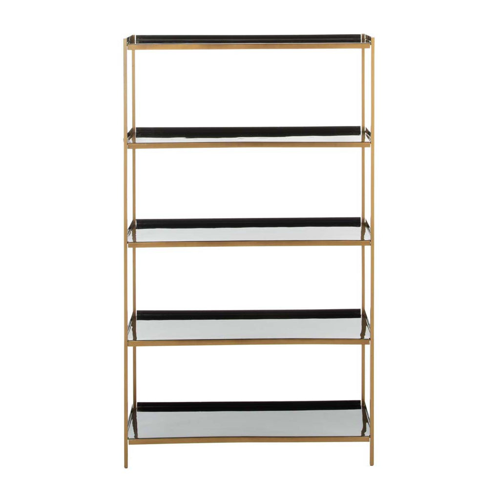 Safavieh Justine 5 Tier Etagere - Black/Brass