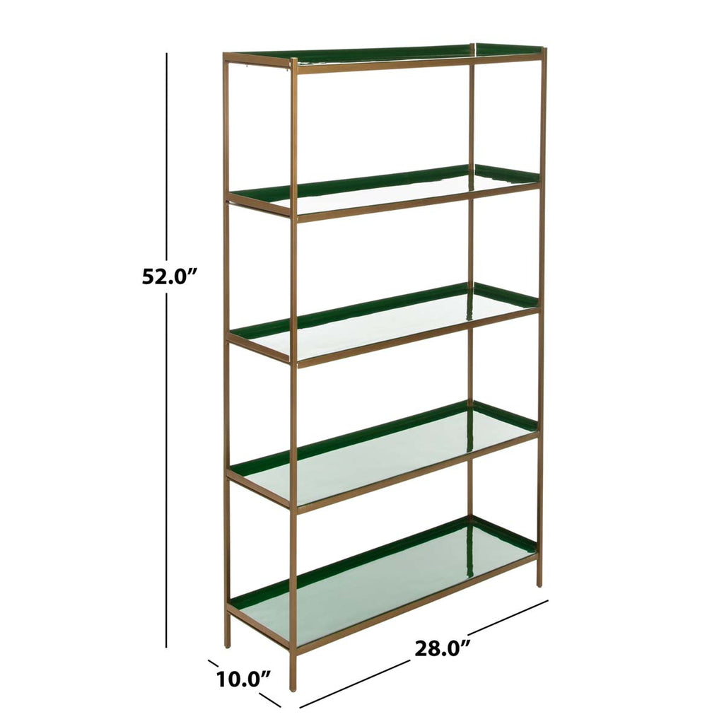 Safavieh Justine 5 Tier Etagere - Green/Brass