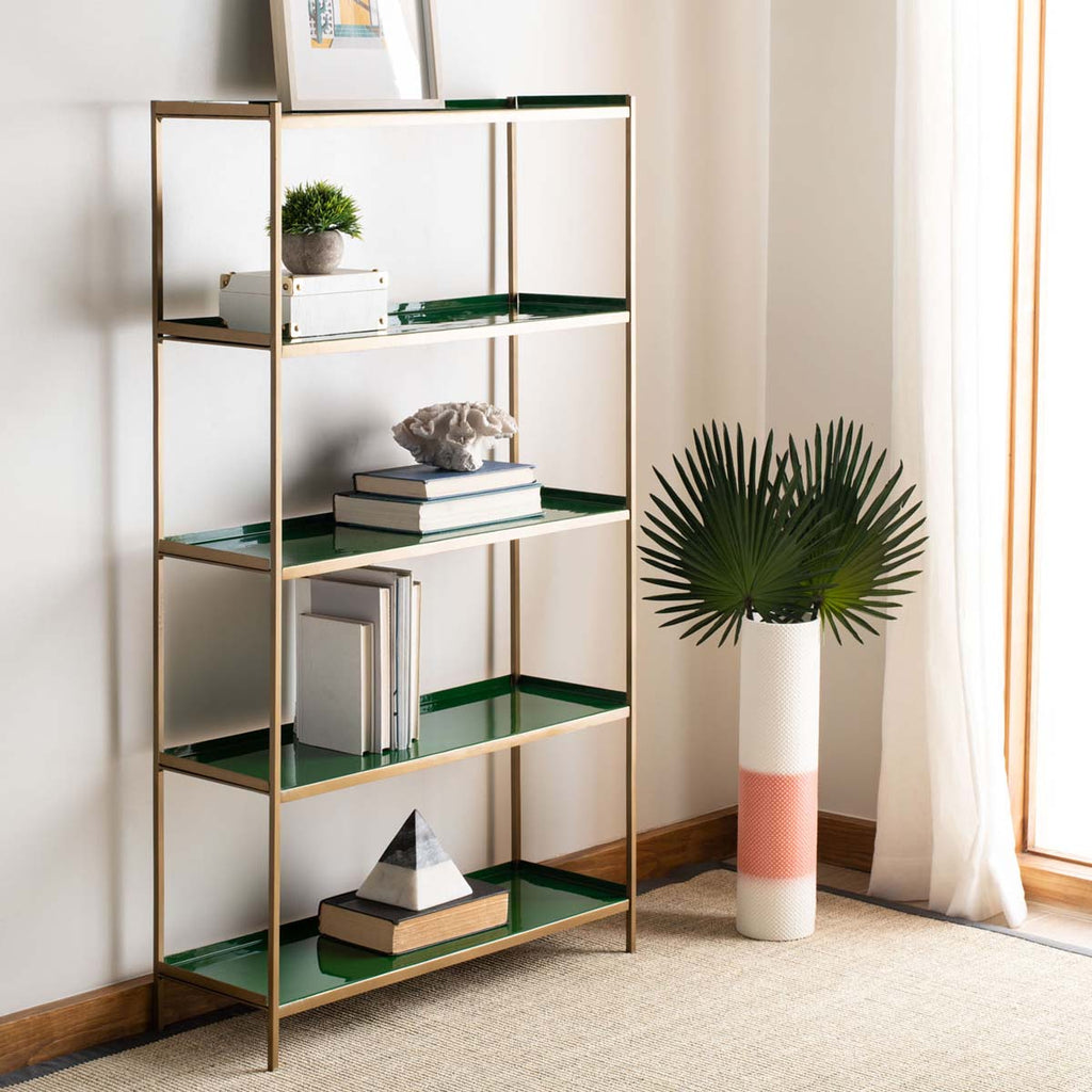 Safavieh Justine 5 Tier Etagere - Green/Brass