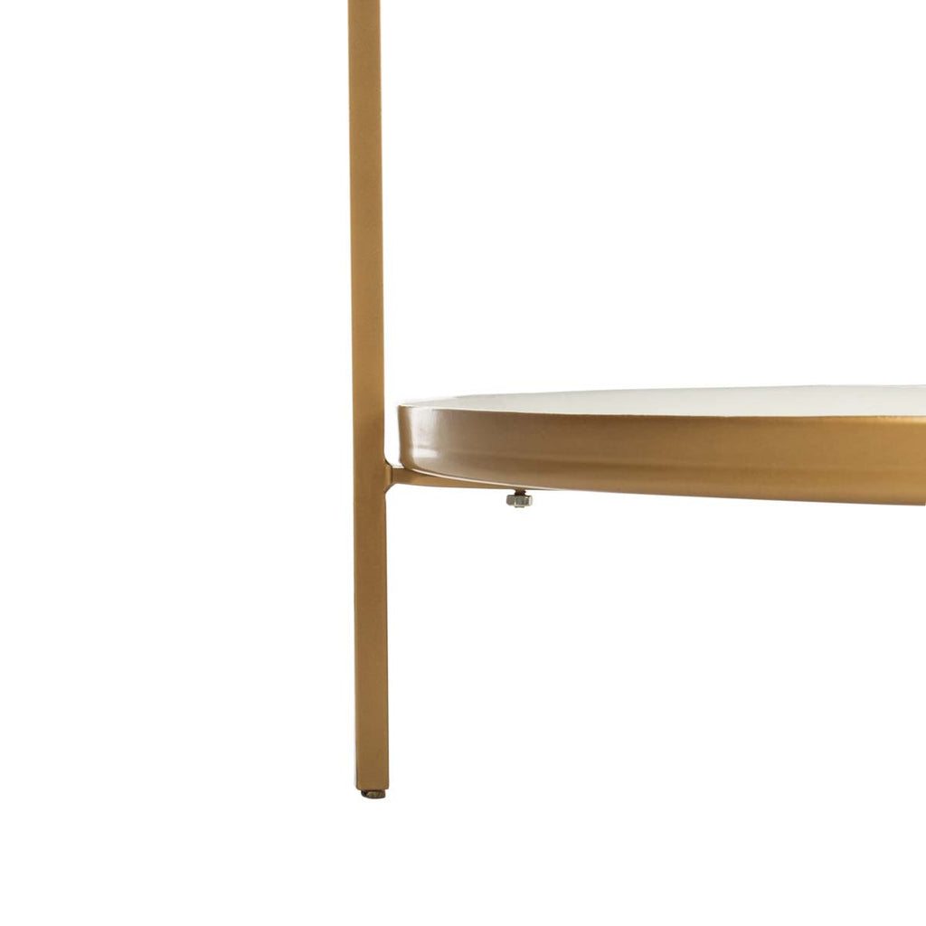 Safavieh Tia Round 5 Tier Etagere - White/Brass