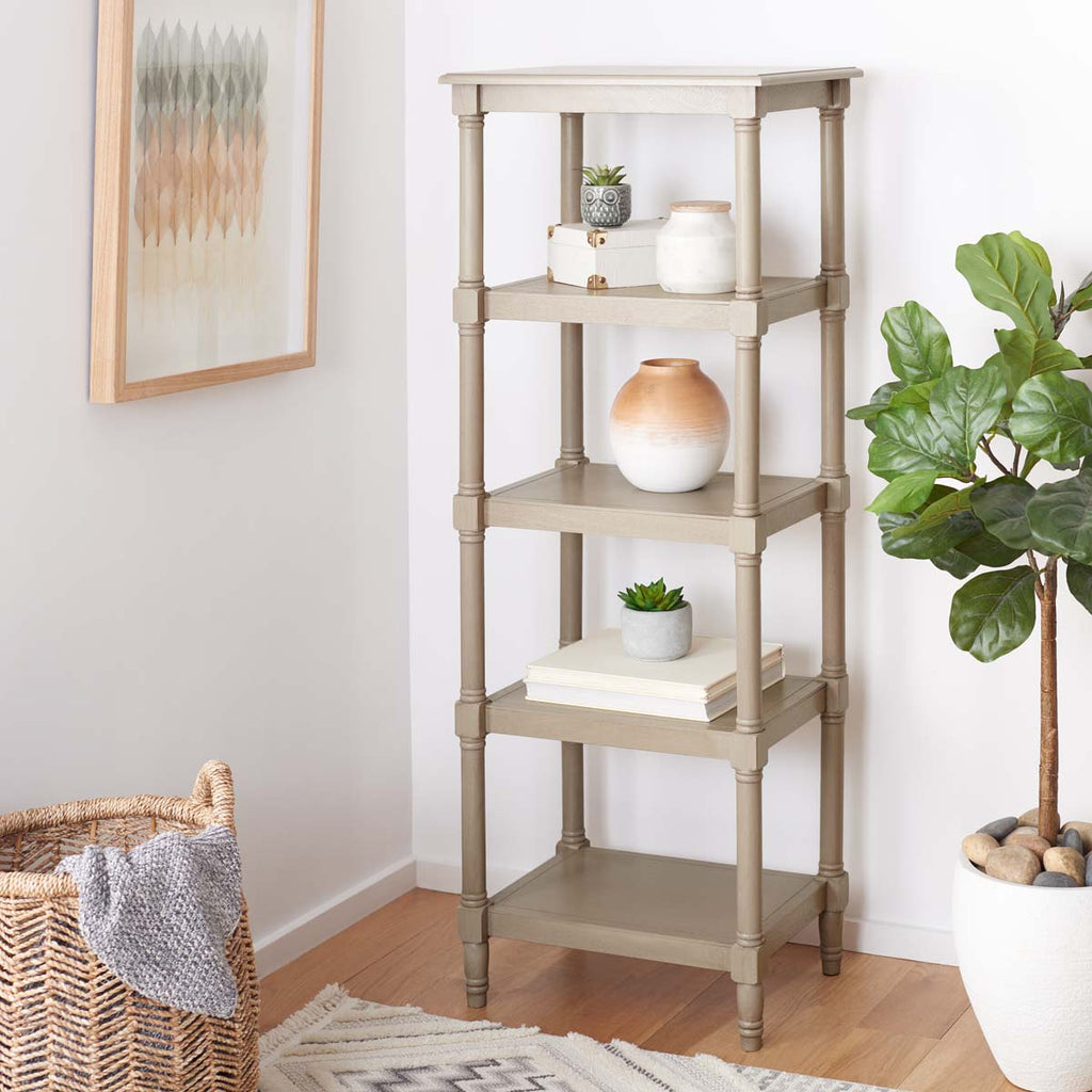 Safavieh Cassie 5 Shelf Bookcase - Greige